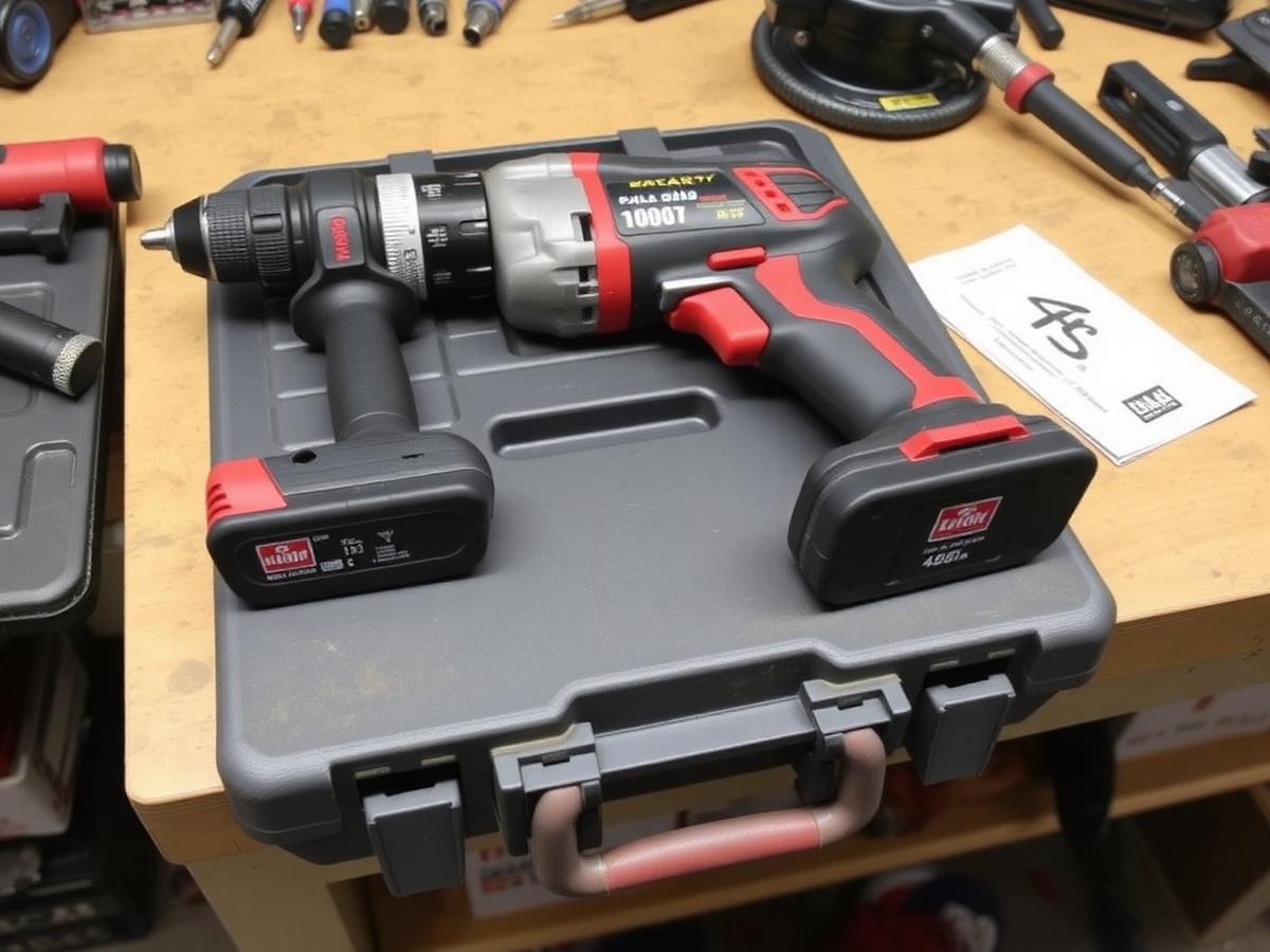 Cordless drill 18V + 2 bateri & casing